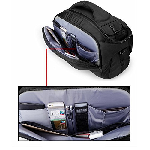 Large Digital SLR DSLR Camera Bag Camera Luggage Case and Camcorder Bag, Video Camera Case Tote Bag (Black)
