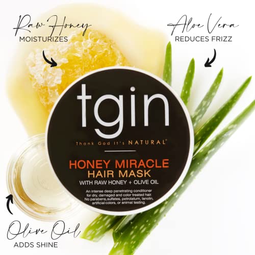 Tgin Butter Cream Daily Moisturizer And Tgin Honey Miracle Hair Mask Deep Conditioner Duo - Dry Hair - Curly Hair - Type 3C And 4C Hair - Styler - 12 Oz - Pack Of 2 (One Of Each) #TOP2