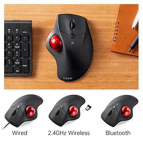 Sanwa Wired Ergonomic Trackball Mouse, Optical Rollerball Mice, Programmable Silent Buttons, 40Mm Trackball, 600/800/1200/1600 Adjustable Dpi, Compatible With Macbook, Laptop, Windows, Macos #TOP7