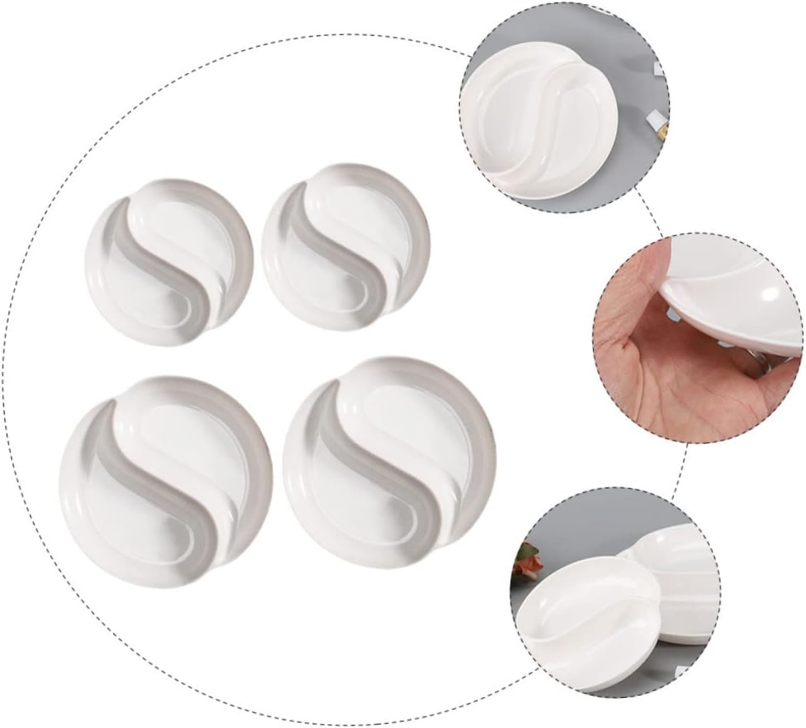 4Pcs Painting Color Mixing Tray Set for Artists White Plastic