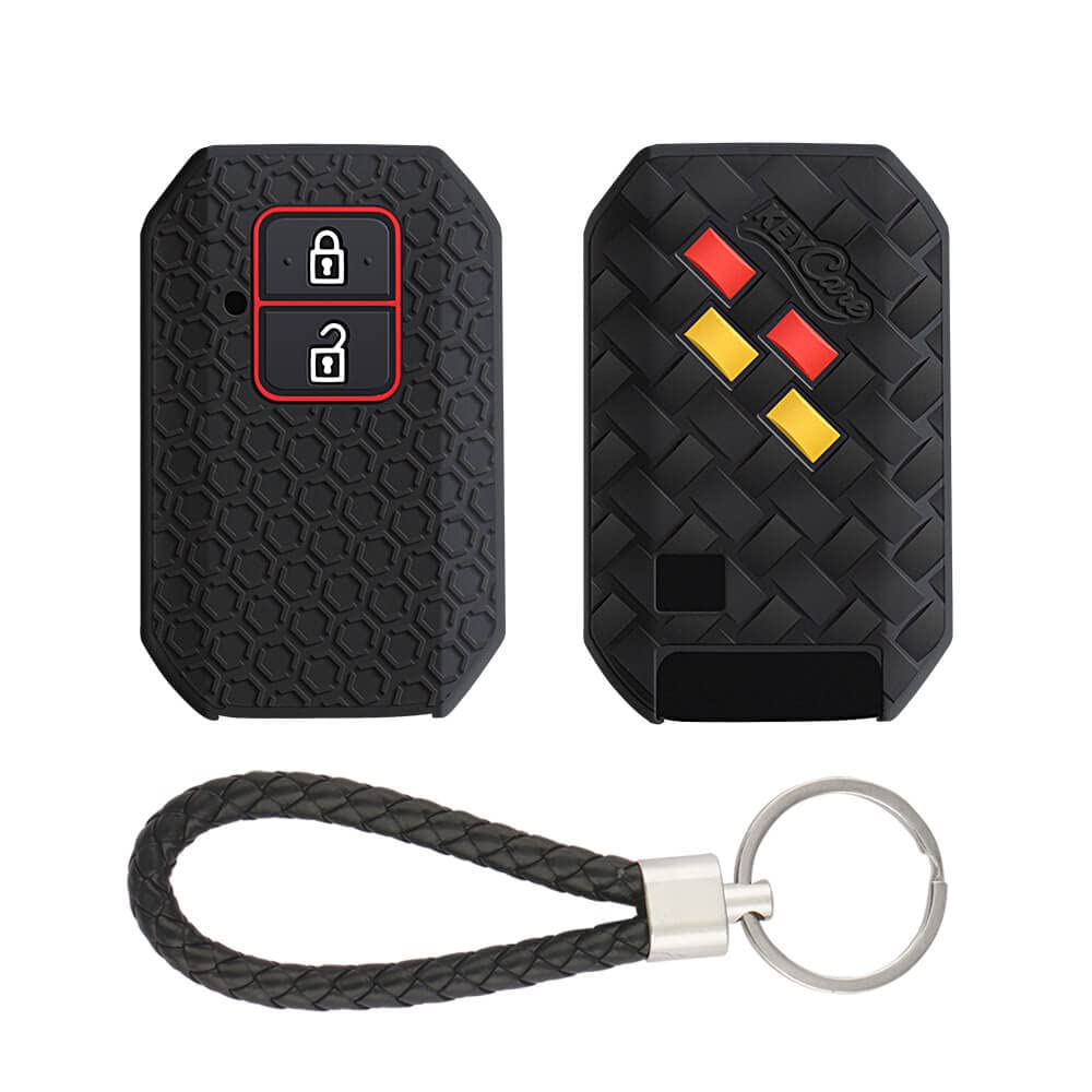 Keycare® DE Series Silicone Key Cover and Keyring Compatible for Glanza