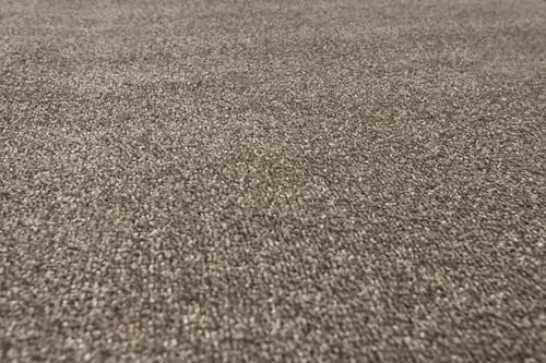 Underfoot Felt-Backed Carpet - Durable Twist Pile Carpet Bleach-Cleanable & Stain-Resistant | Easy Fit DIY Friendly Carpets (Grey, 5m x 1m)