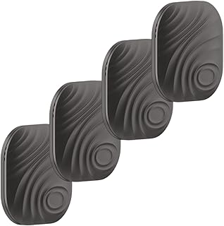 Nutale Key Finder, Bluetooth Tracker Item Locator with Key Chain for Keys Pet Wallets or Backpacks and Tablets, Batteries Include (Black, 4 Pack)