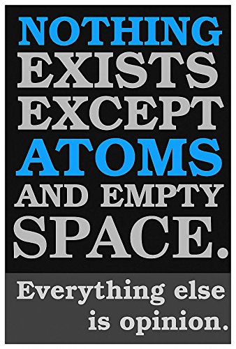 ArtPlaza Studio - Atomist Quote from Democritus, Dekorative Paneele, Holz, Mehrfarbig, 60 x 1.8 x 90 cm