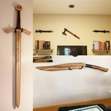4 Pack Mini Sword Display Rack Sword Wall Mount Sword Wall Rack Sword Holder - Sturdy yet flexible,easy to customize and install - vertically or horizontally Mount - hold up to 20Lbs- No Sword
