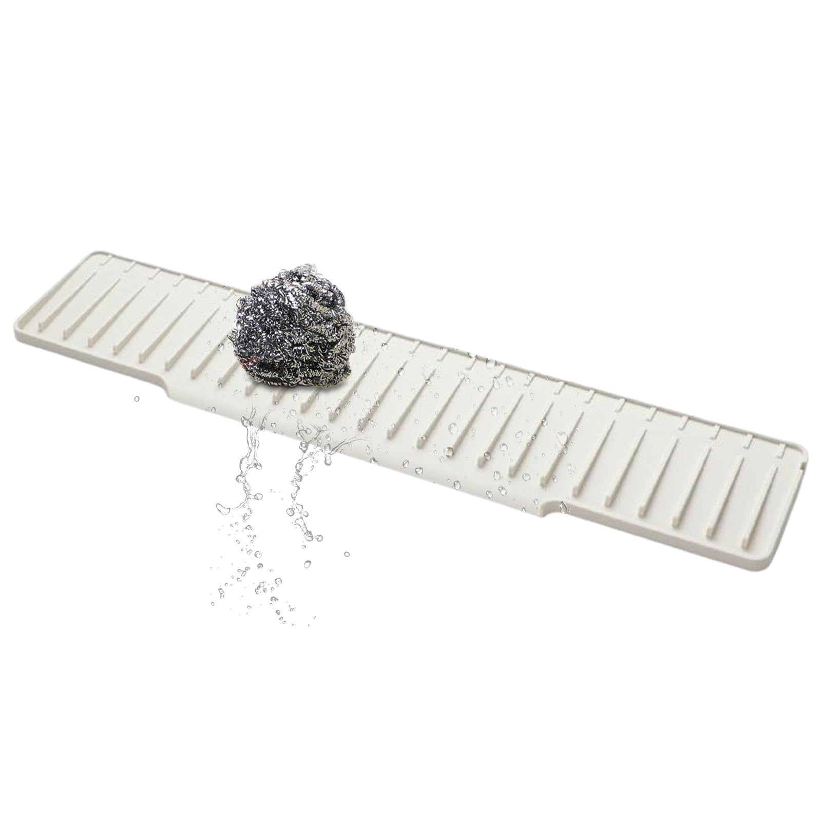 Alfombrilla de grifo para fregadero de silicona que elimina humedades y manchas en la encimera