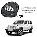 Locking Fuel Filler Tank Door Black Lock Gas Cover Cap Compatible with Jeep Wrangler 2007-2017 JK & Unlimited 2 door and 4 door ， US Flag Sticker Accessories+Aluminum+ABS Accessories