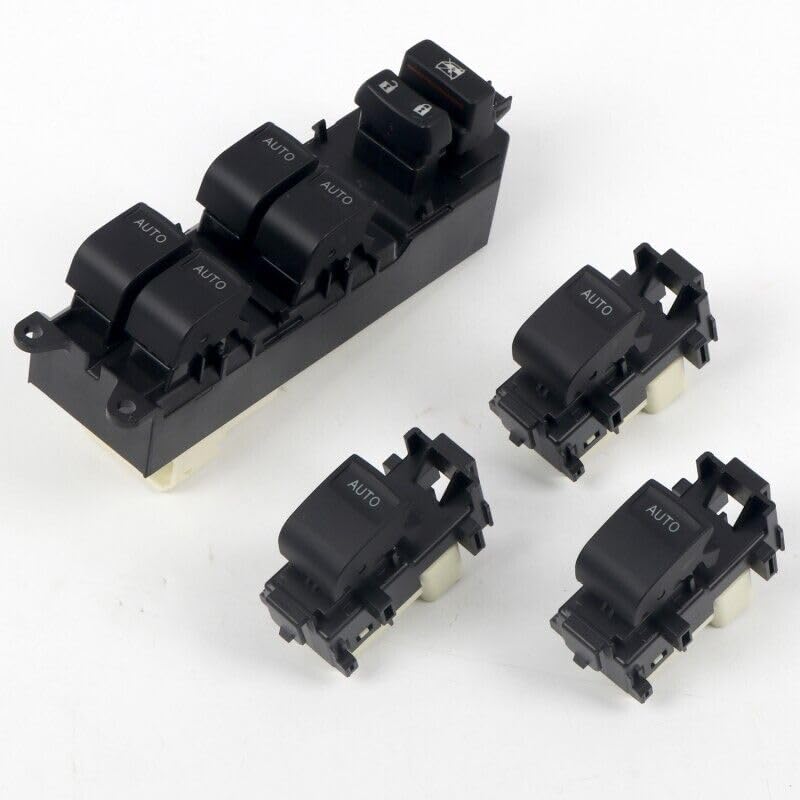 for Toyota Tundra 2007-2021 LHD Orange Lighted LED Power Window Switch Auto Down/Up 4pcs Car Accessories (Not fit for Double auto, 1794, Limited, Platinum)