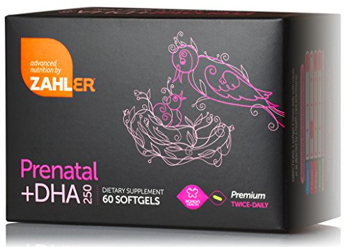 Prenatal + DHA Premium Nutrition for Mother & Child 60 Softgels – Easy to Swallow Prenatal Vitamins Contains DHA Supplement and - Lutein and Zeaxanthin complex for lung, eye, bone, brain, and prenatal immune development – Offers higher levels of Vitamin D and Vitamin K for both Mom and babe – Pre-activated Folate for easy Absorption and Ferochell® Iron to Aid in Premium Nutrition is Also Found in This Effective Easy to Use and Absorb Prenatal Supplement by Zahler Prenatal + DHA Premium Nutrition for Mother & Child 60 Softgels – Easy to Swallow Prenatal Vitamins Contains DHA Supplement and - Lutein and Zeaxanthin complex for lung, eye, bone, brain, and prenatal immune development – Offers higher levels of Vitamin D and Vitamin K for both Mom and babe – Pre-activated Folate for easy Absorption and Ferochell® Iron to Aid in Premium Nutrition is Also Found in This Effective Easy to Use and Absorb Prenatal Supplement by Zahler