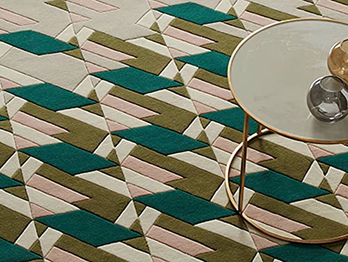 Image of Leaf & Flora Pattern Woolen Carpet for Living Room Bedroom and Hall Size 10 x 14 Feet Color Multi