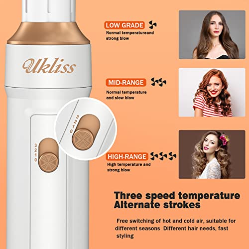 6 in 1 Hot Air Brush, Hair Dryer Brush, 2023 New Blow Dryer Brush Hair Styling Tools Set, Ionic Hair Dryer with Hot Air Brush, Round Hair Dryer Brush, Hairdryer, Hair Straightener Brush, Hair Curlers
