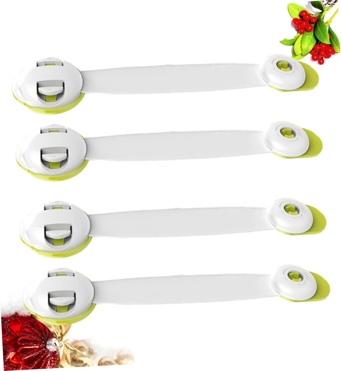 12pcs Boy Girl Safety Locks Double Button Easy Install Adhesive Multi-purpose for Fridge Cabinets Doors