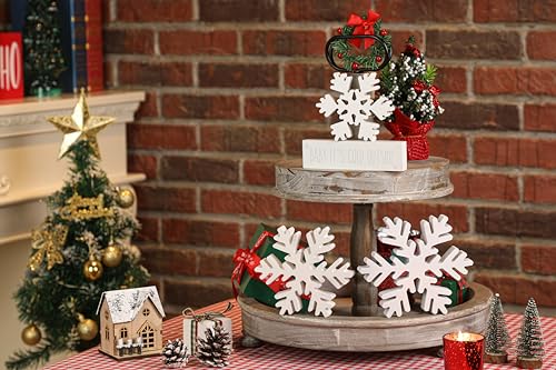 4-PCS-Wooden-Snowflake-Decor-Winter-Farmhouse-DecorWhite-Christmas-Decoration-Retro-Wood-Snowflakefor-Tiered-Tray-Decor-Centerpiece-Table-White 4 PCS Wooden Snowflake Decor Winter Farmhouse DecorWhite Christmas Decoration Retro Wood Snowflakefor Tiered Tray Decor Centerpiece Table White