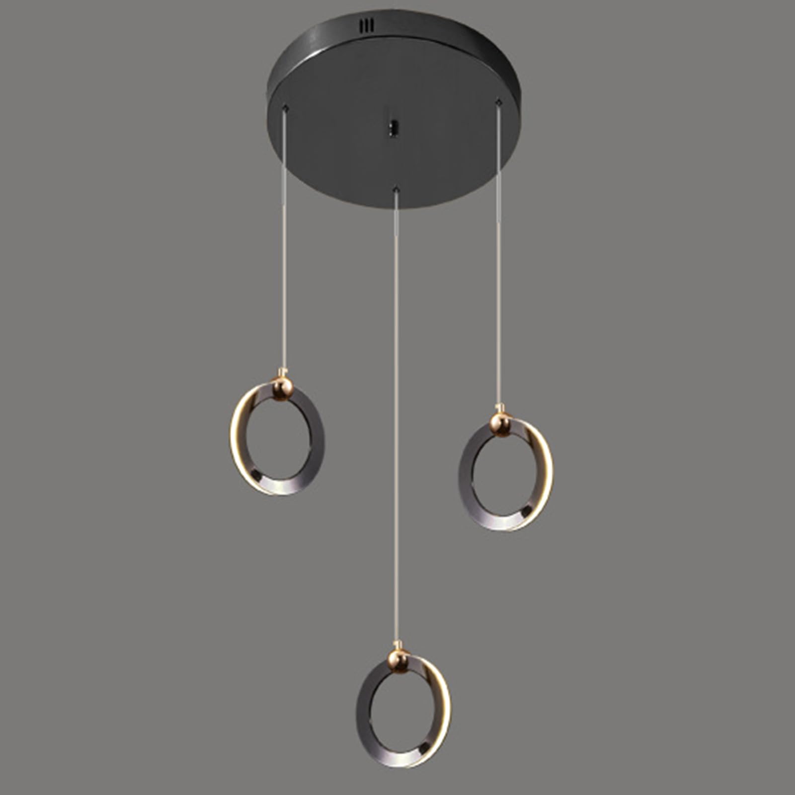 KXEcoLife Circular Staircase Chandelier Warm Light Nordic Postmodern Duplex Art Rotary Creative Villa Long Chandelier,3 Heads 120 * 30cm