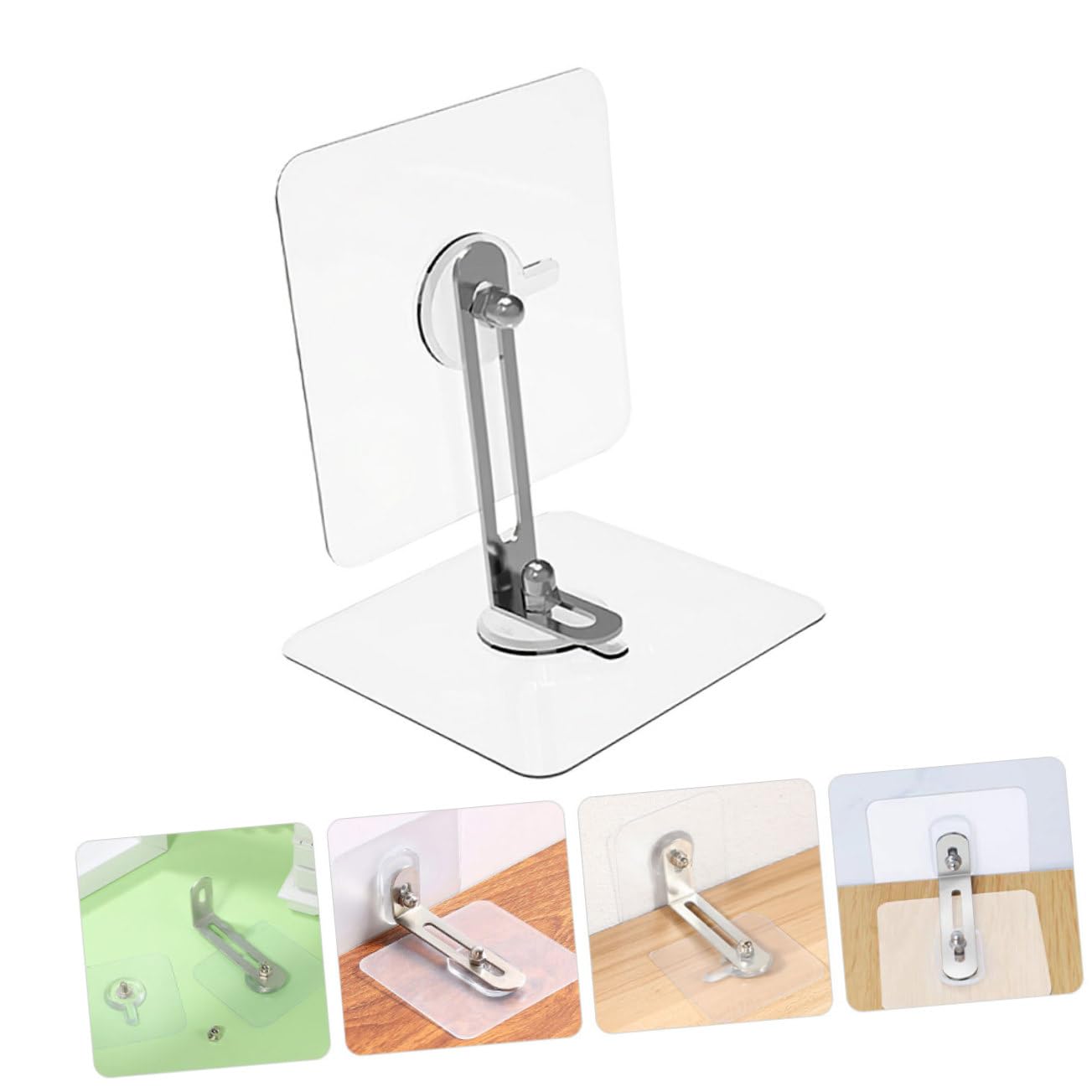 SECFOU : 5 Sets of Adhesive Wall Anchors Baby Proofing Straps for Furniture No Drill Needed Wall Safety for Boys and Girls