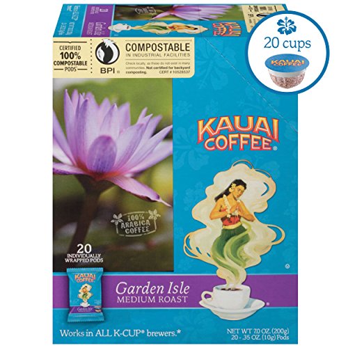 Kauai Coffee Single-serve Pods, Garden Isle Medium Roast – 100% Premium Arabica Coffee