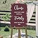 Modern Welcome Wedding Signs We're All Family Once The Knot Is Tied Acrylic Wedding Reception Poster Welcome Sign Brush Painted Burgundy Coral Red Custom Name Wedding Reception Sign 18x24in