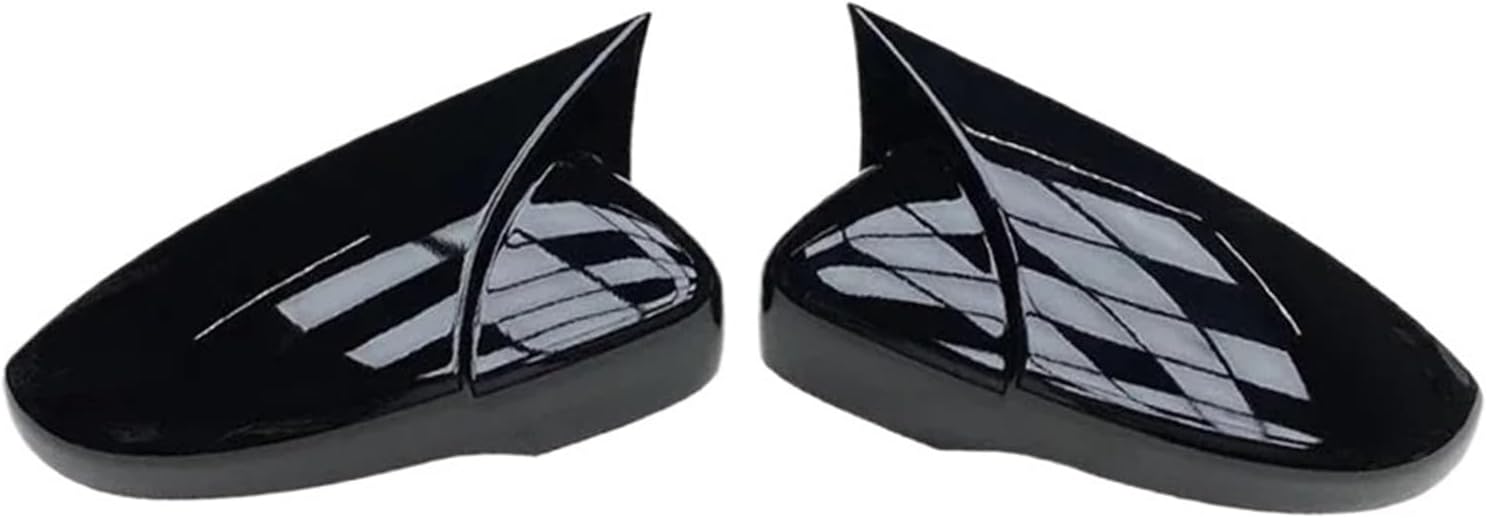 Scirocco 2009-2018 Black Door Side Wing Rearview Mirror Ox Horn Cover Cap Car Accessories(1 pair black)