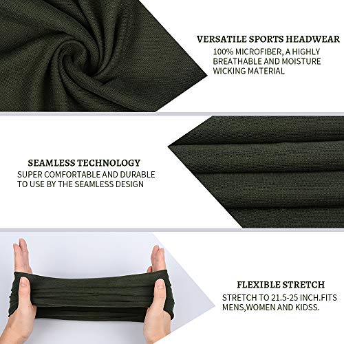 image for MOSTEP Neck Gaiter, Magic Headband Sport Headwear Elastic Face Mask Ba