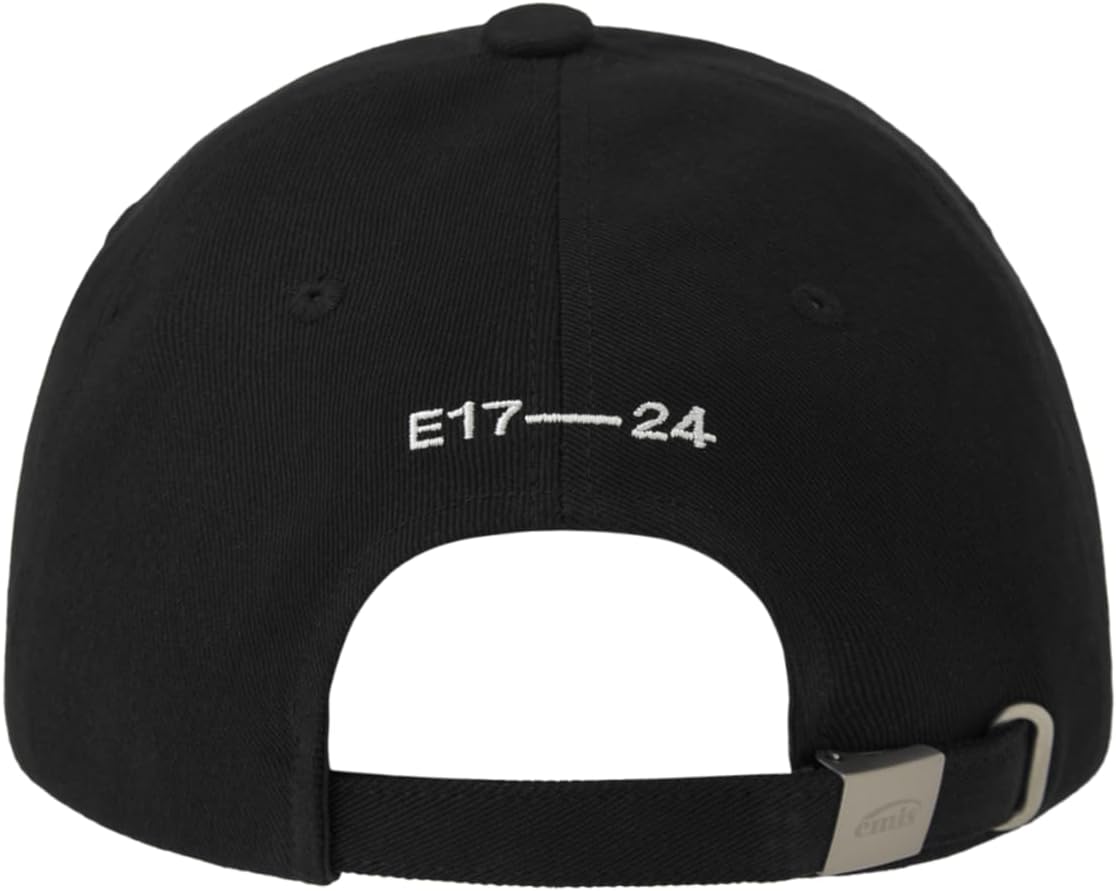 Twill Capital Baseball Cap Logo Adjustable Unisex Casual Streetwear Hat Black