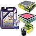 Produktbild QR-PARTS 69372937 Filter Set Inspektionspaket 5 Liter Motoröl Leichtlauf High Tech 5W-40 MANN-FILTER Innenraumfilter Luftfilter Ölfilter