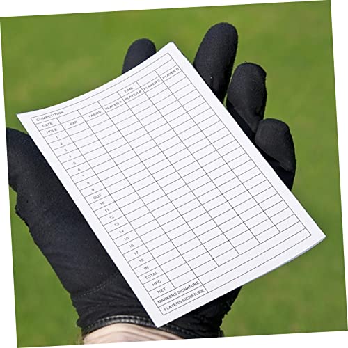 BESPORTBLE – Tarjetas de marcador para golf, 36 unidades, herramienta para registrar puntuaciones en juegos y torneos al aire libre, papel recubierto miniatura 4