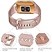 Tobfit Bright Designed Bands Compatible with Ionic Bands, Soft TPU Sport Arm Wristband Accessories for Women Men, Small, Rose Gold, Black