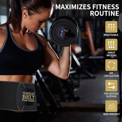 Image of ZPP Waist Trainer for Women and Men, Neoprene Sweat Band Waist Trimmer Belt Slimming Stomach Wrap for Workout