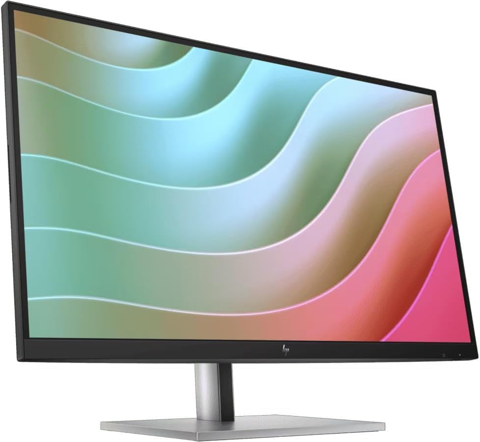 Image of HP E27k G5 27 inch 4K UHD IPS USB-C Monitor with 5ms Response Time, Anti Glare, VESA Mount (100mm), Flicker Free, Displayport, HDMI & Dockztorm USB Port Expander, Black /Silver Color (6N4C4AA#ABA)