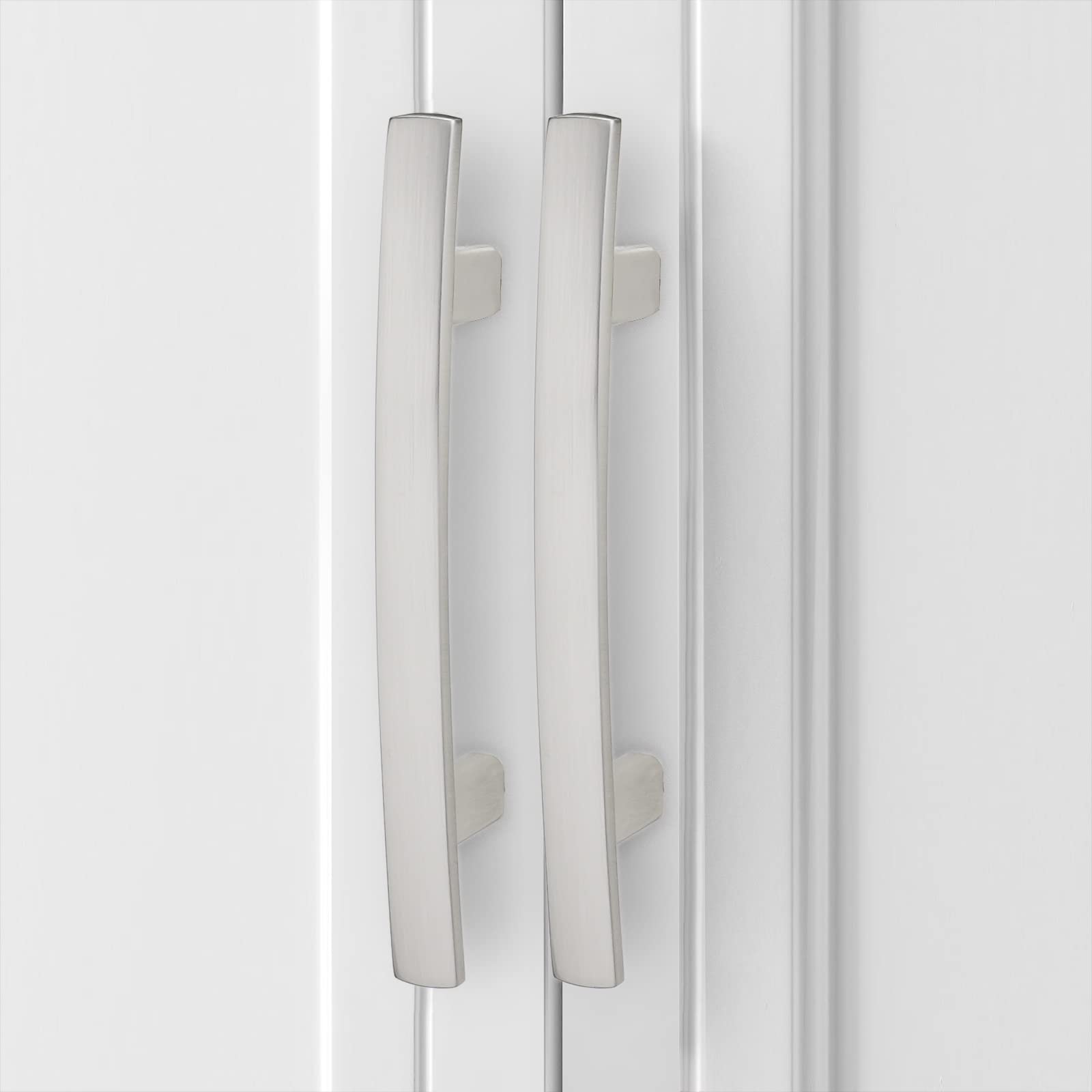 COTYKILEY 10 Pack 3 Inch(76mm) Brushed Satin Nickel Kitchen Cabinet Handles Silver Cabinet Pulls Cabinet Door Handles Kitchen Cabinet Hardware Cupboard Drawer Pulls Dresser Handles