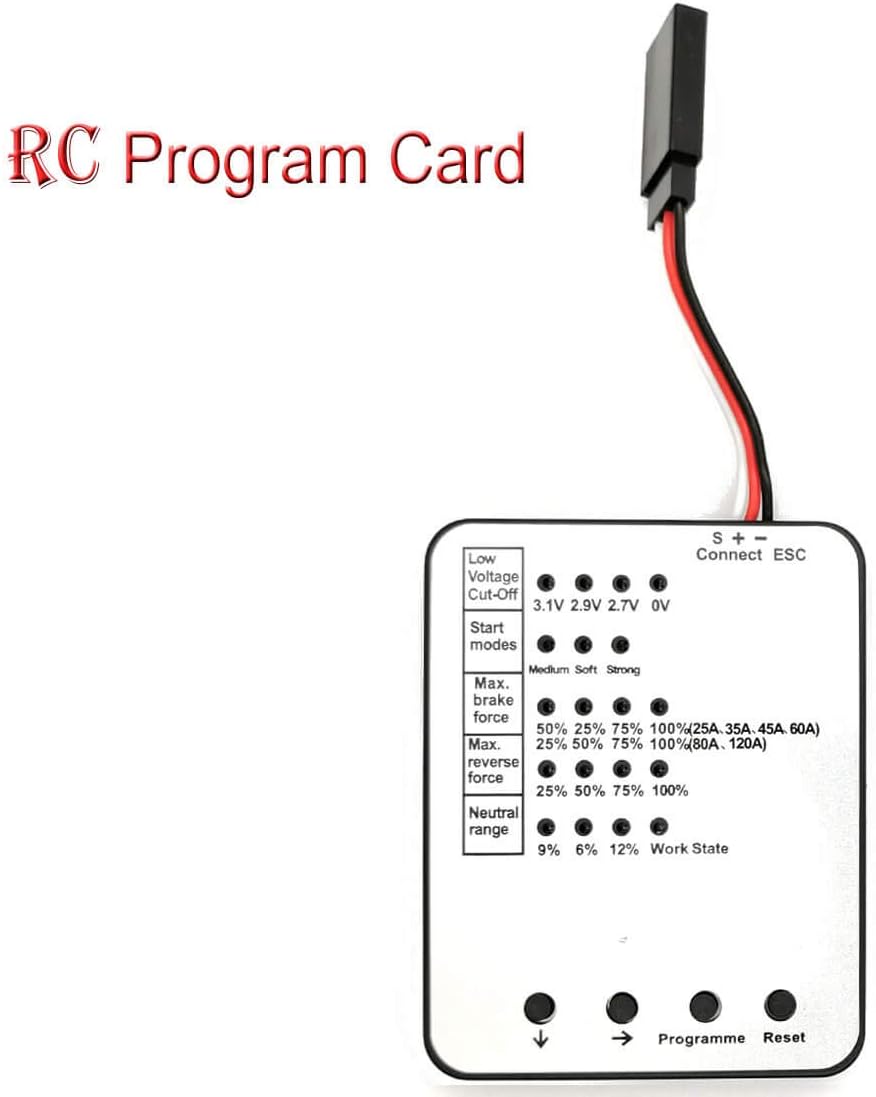 Universal RC ESC Program Card for 25A 35A 45A 60A 80A 120A Brushless ESC Speed Control by MakerDoIt
