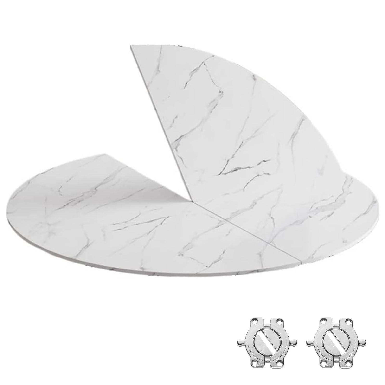 Table ronde pliable 119-200 cm avec rangement facile et rallonge