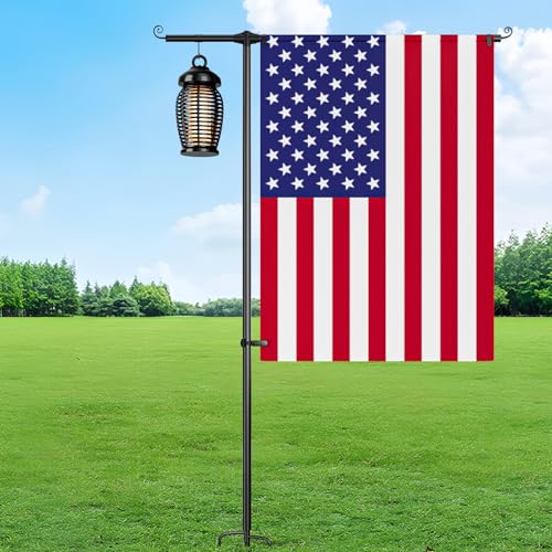 KBLOONG Upgraded 63 Inch Garden Flag Pole Holder Heavy Duty 5/8 inch Stainless Steel Flagpole Stand Weatherproof Ground Flag Stand for Outdoor Yard Lawn Patio House Decor Suitable for 28x40 Flag