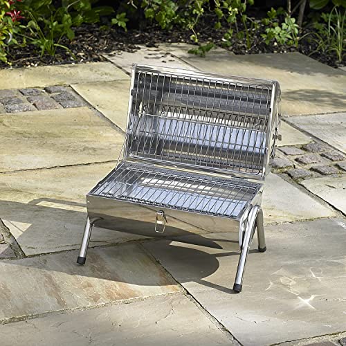 garden mile Diverses Fonte/Acier Inoxydable Métal Grand Intérieur/Extérieur Cuisson Jardin Camping BBQ Feu Fosse. Portable Chariot, Bouilloire, électrique Barbecue Grill