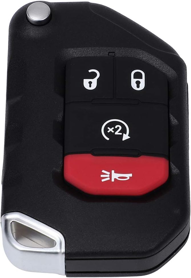 ECCPP OHT1130261 68416782AA 1-Pack Keyless Entry Remote Car Key Fob Replacement for 2020 Fit for Jeep Gladiator 3.6L 2020 Fit for Jeep Gladiator --L 4 Button
