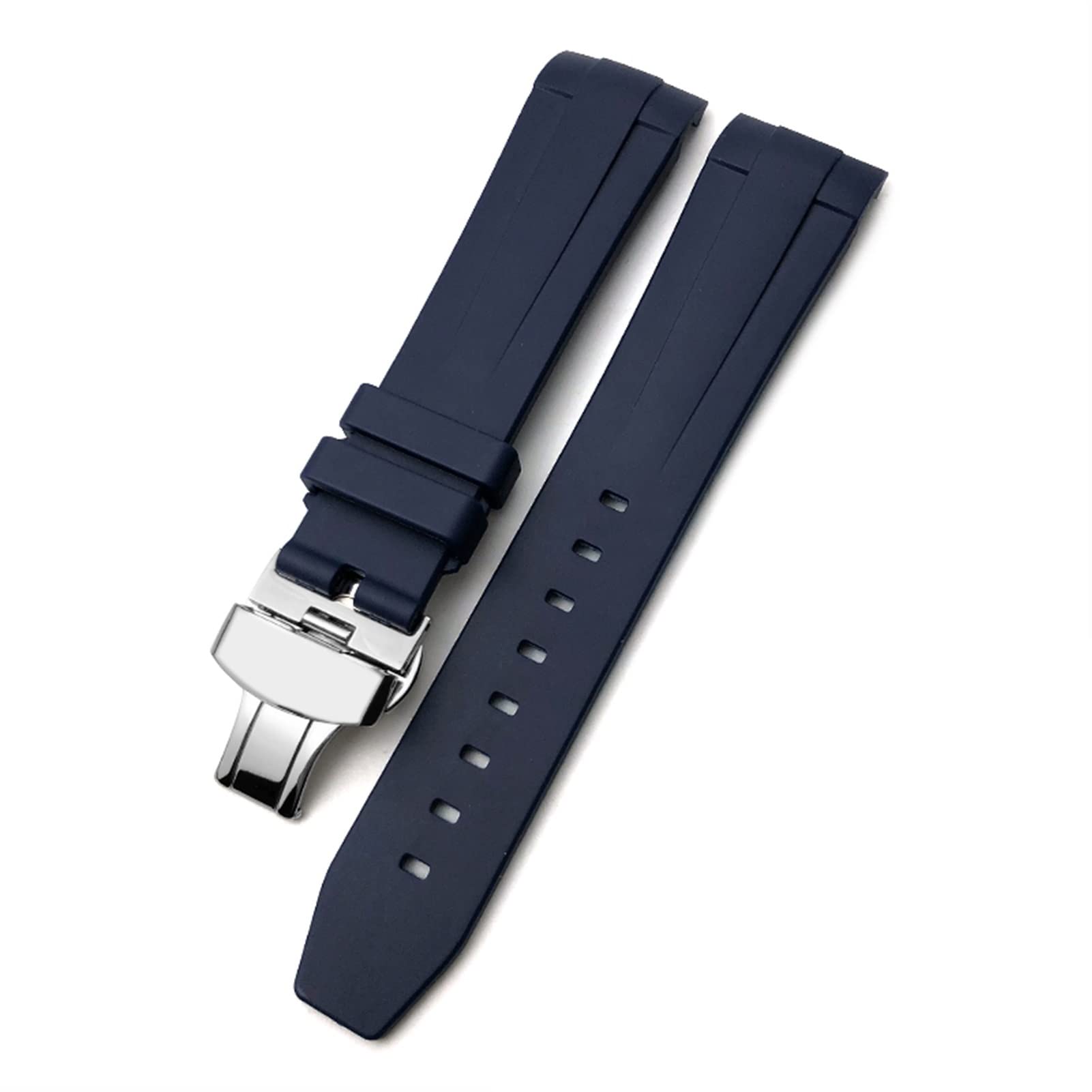 BWAD 21mm Silicone Rubber Watchband Replacement for Longines L3 HydroConquest Conquest Watch Waterproof Sport Soft Strap