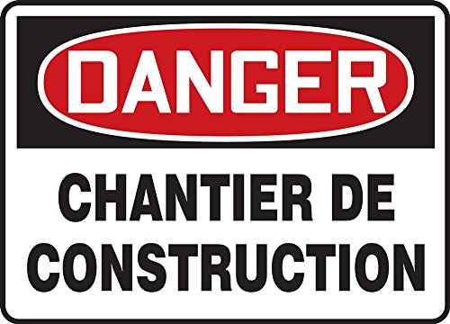 Panneau Danger Construction Area de signalisation extérieure MCRT135XL