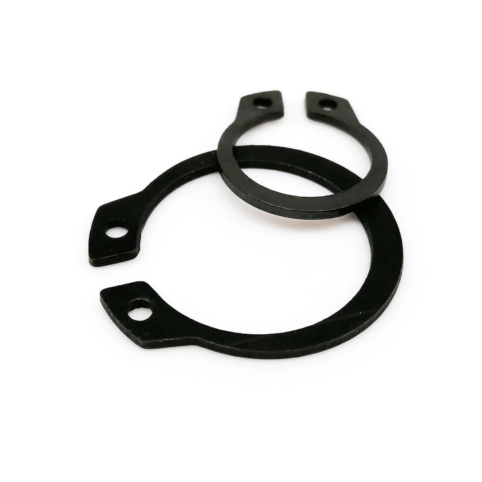 Bearing, M3 to M40 304 Stainless Steel Black 65mn 3-40mm Shaft C Type External Circlip Bearing Retaining Clip Snap Ring Wear Resistance(Black 65mn Steel,M15 25pcs)