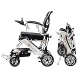 Intelligent Lightweight Foldable Electric Wheelchair, Compact (Net Weight 43 lbs) Power Wheelchair, Portable Folding Carry Wheelchairs, Durable Wheelchair (12.6 x 22 x 28)