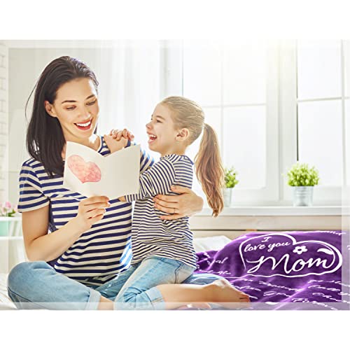 Buttertree Mom And Best Friend Blankets, Throw Blankets 65" X 50" (2-Pack, Purple) #TOP3