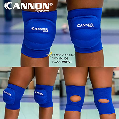 Cannon Sports Pro Volleyball Knee Pads – Thick Padded Sponge for Extra Support – Breathable Anti-slip Collision Avoidance Pro Knee Pads – Volleyball, Basketball, Wrestling, Working & More (Blue, Large)