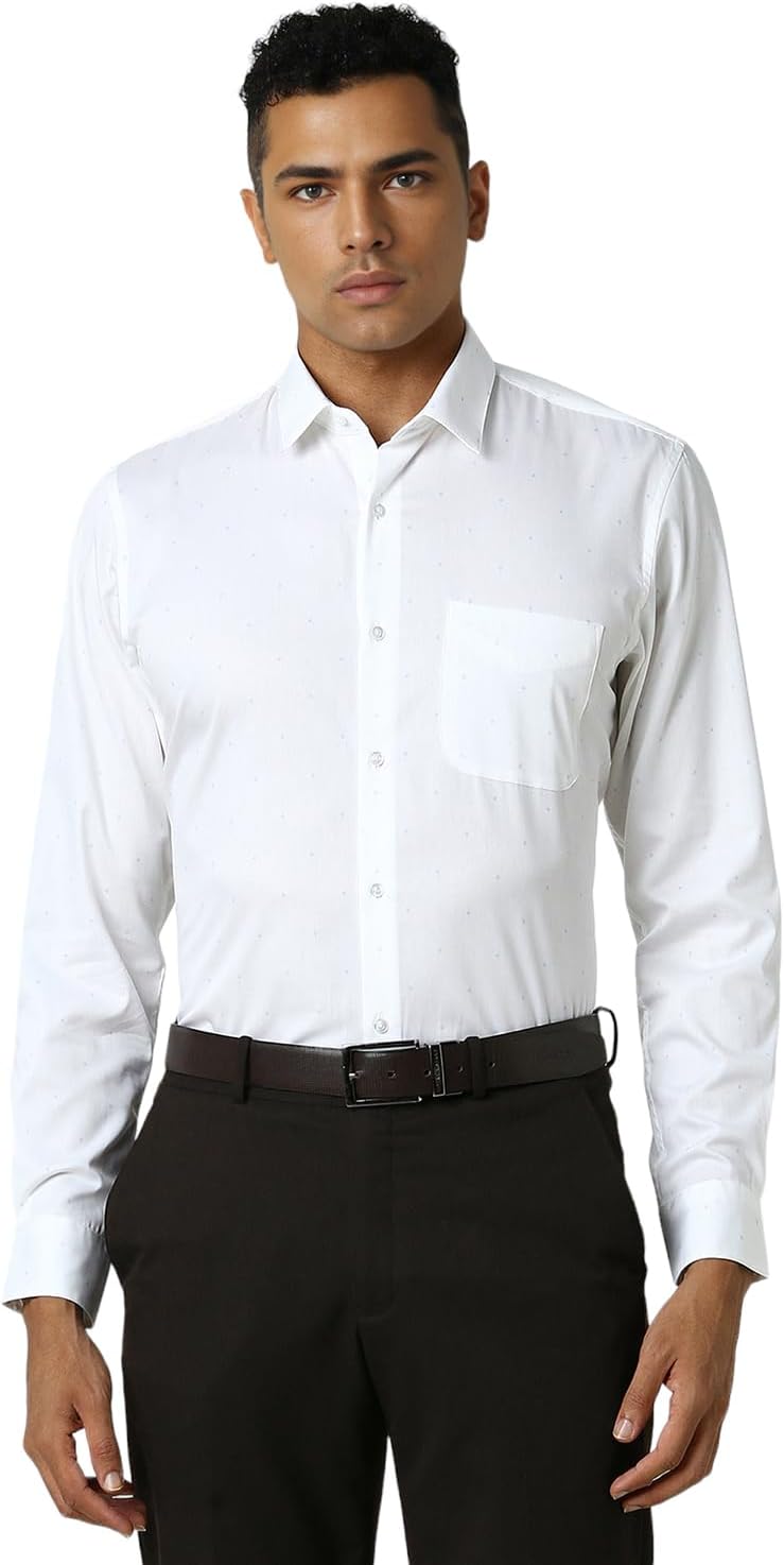 Peter EnglandMen Cotton Solid Slim Fit Shirt