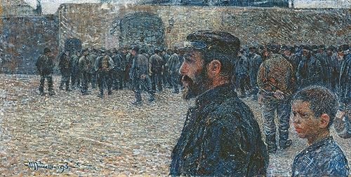 Toile l'appel au travail Plinio Nomellini, Impression d'Art Portrait Premium 60x90