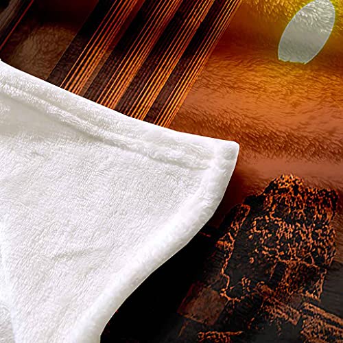 Couverture microfibre douce 3D bâtiments crépuscule haut de gamme - 6