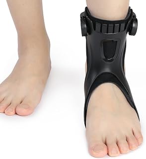 DLAZUM Órtesis de pie caído, órtesis de Tobillo AFO con Soporte para pie caído y cómodo airbag Inflable para hemiplejia, accidente cerebrovascular, Zapatos para camin,A/Left-XL