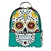 Mochila ligera de calavera de flores mexicanas coloridas para la universidad, viajes, escuela, mochila, casual, para hombres y mujeres, Multicolor, Talla única