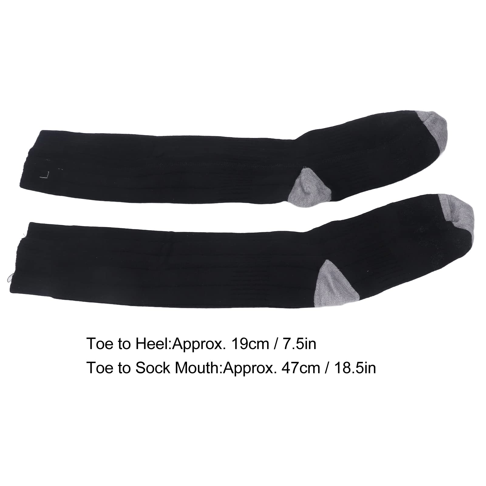 Calcetines Calefactables Recargables, Ajuste de Temperatura de 3 Niveles con Batería de 4000 MAh, Material de PU de Algodón Suave para Senderismo, esquí, Andar en Motocicleta,