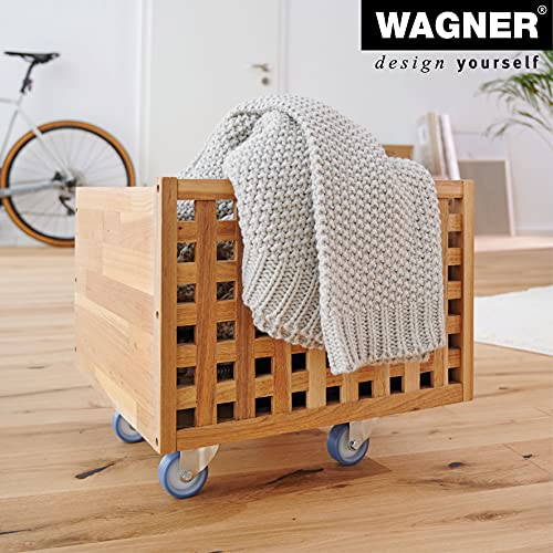 WAGNER Transportroller Transporthilfe I Möbelroller aus Schichtholz 29 x 29 x 8,5 cm, Tragkraft 250 kg I Möbelhund für Umzüge I Rollbrett für Möbel I softe Rollen & Aufhängeloch I FSC® I Made in DE