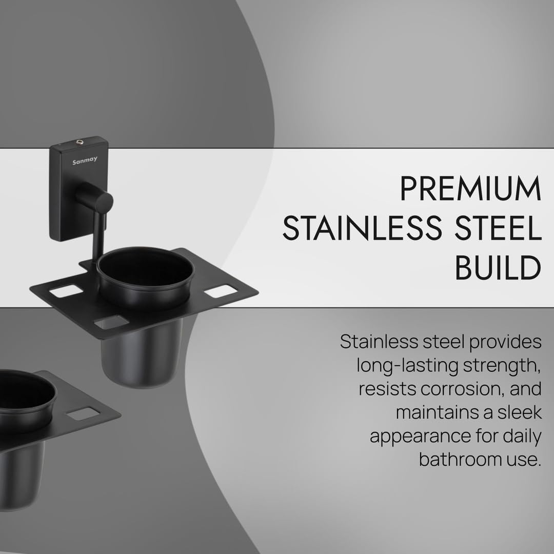 Wall Mounted Glass Holders - Stainless Steel -5