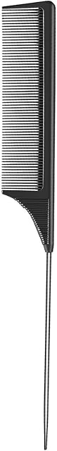 hair comb tail comb combs for women rat tail hair comb parting comb pin tail combs rat tail comb pintail combs(Fine Tooth in Black)